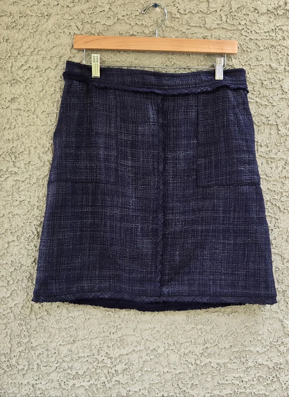 Banana Republic Women’s Textured Navy Tweed Skirt